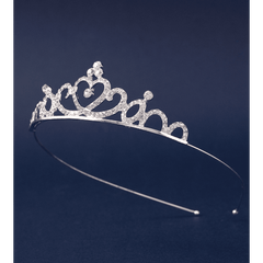 Classic Heart Shaped Silver Tiara