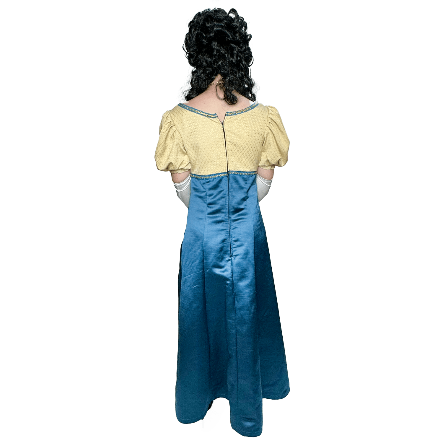 Classy Blue Cream Regency Empire Dress Adult Costume – AbracadabraNYC