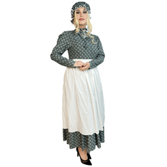 Colonial Middle Class Simple Floral Women's Costume