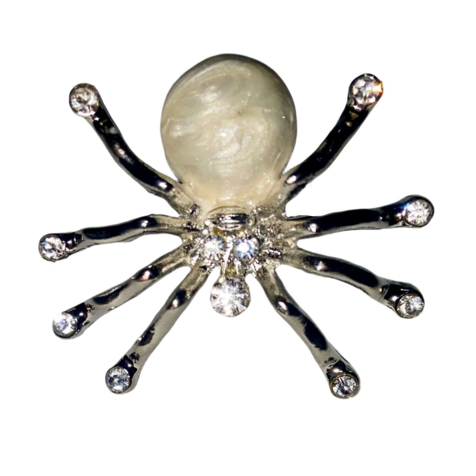 Colorful Crystal Spider Ring