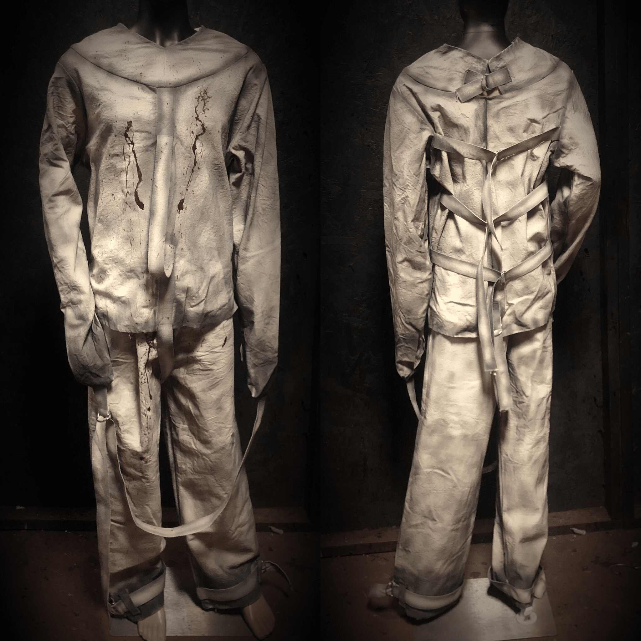 Committed Asylum Straight Jacket with Restraints Adult Costume ...