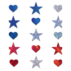 Confetti Glitter Red, White & Blue Patriotic Body Pasties