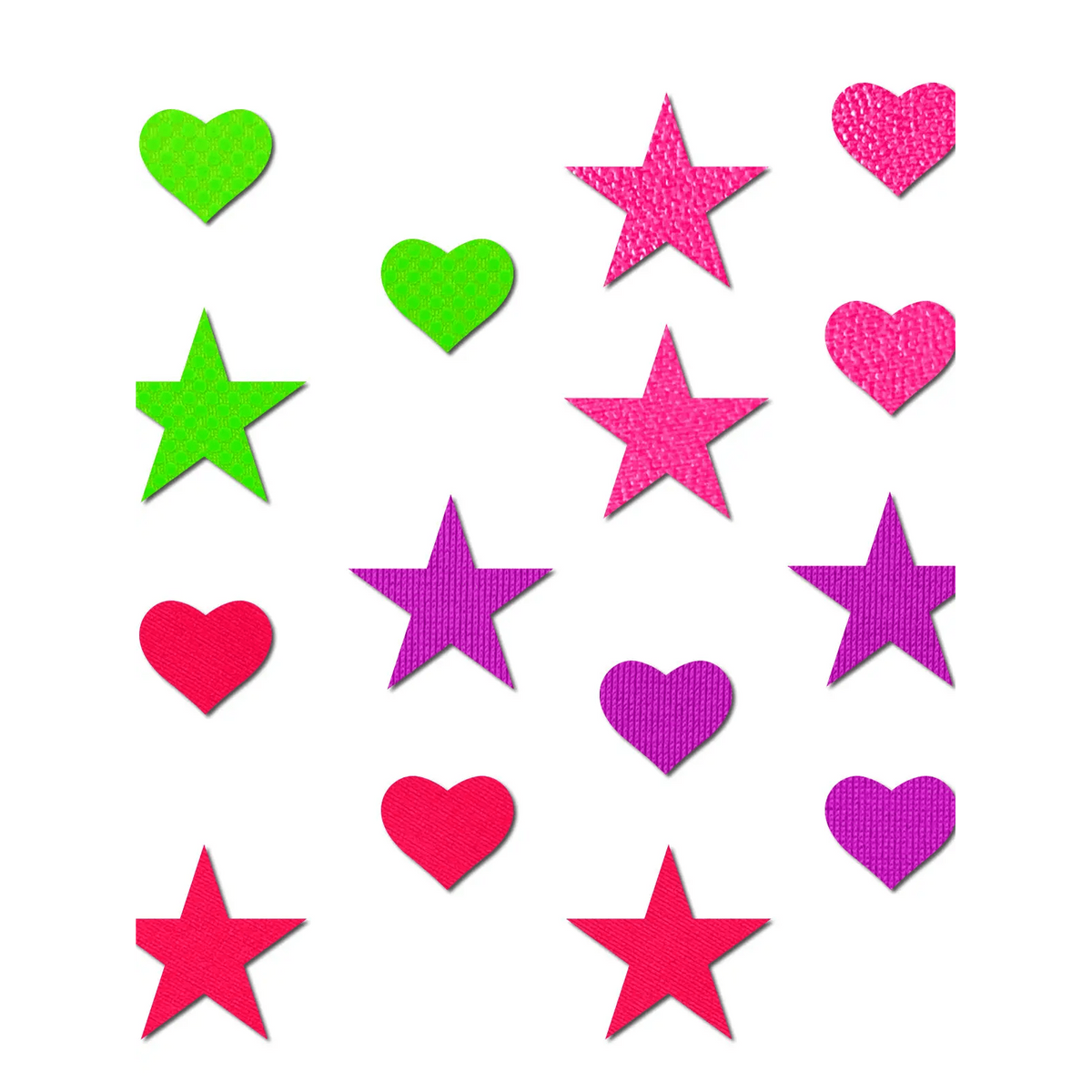 Confetti: Neon Green, Red, Pink & Purple Body Pasties