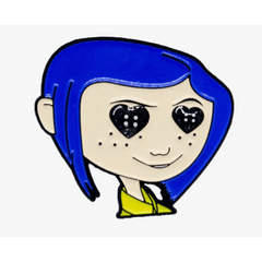 Coraline Heart Eyes Pin