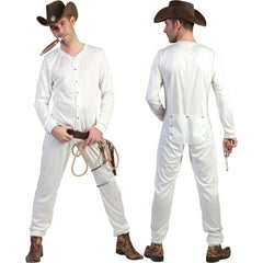 Cowboy Long Johns Underwear Jumpsuit Men's Costume