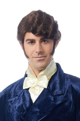 Brown Fairy Tale Prince Wig w/ Mutton Chops
