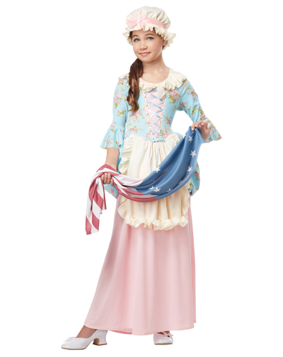 Deluxe Historic Colonial Lady Kids Costume