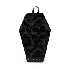 Damask Coffin Backpack w/ Satin Lining