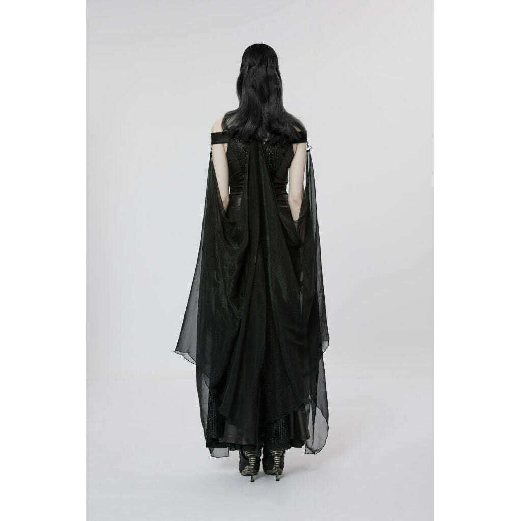 Dark Fantasy Mesh Halter Dress & Cape X-Large Dark Fantasy Mesh Halter Dress & Cape X-Large