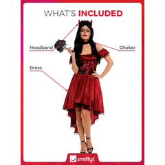 Day Of The Dead Devil Red Dress Women's Costume – AbracadabraNYC Day Of The Dead Devil Red Dress Women's Costume – AbracadabraNYC