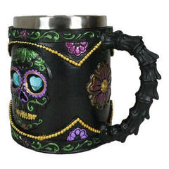 Day of The Dead Resin Skull Mug