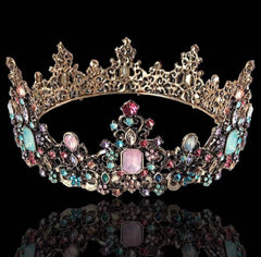 Multicolor Rhinestone Queen Crown