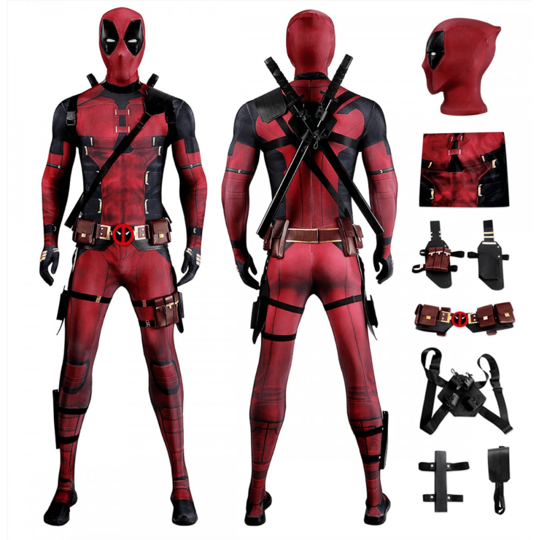 Deadpool Wade Wilson Inspired Cosplay Jumpsuit Adult Costume