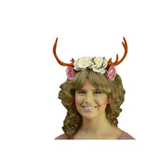 Deluxe Antlers Headband with Flowers