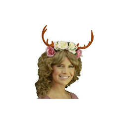 Deluxe Antlers Headband with Flowers