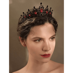 Deluxe Black and Red Tiara