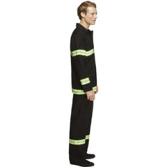 Deluxe Blazing  Fire Fighter Adult Costume