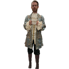 Deluxe Colonial Pastel Blue Brocade Men's Costume