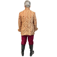 Deluxe Colonial Red & Gold Brocade Men's Costume