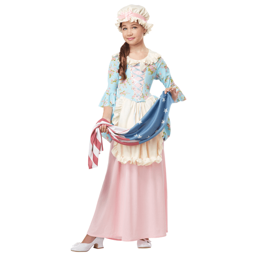 Deluxe Historic Colonial Lady Kids Costume