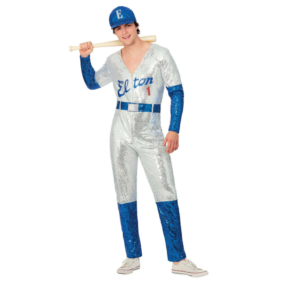 Deluxe Sequin Elton John Baseball Men's Costume