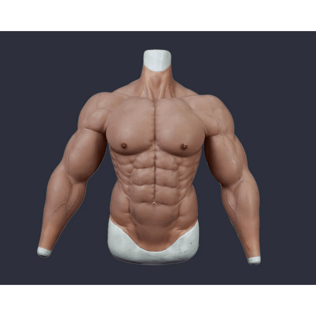 Deluxe Silicone Muscle Chest Dark Standard Size Rent