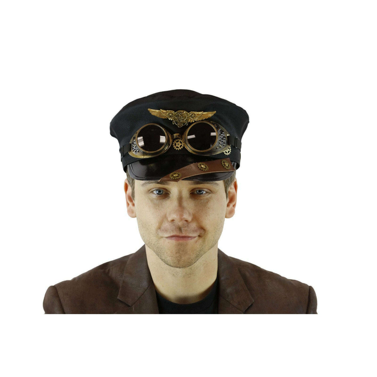 Deluxe Steampunk Commander Hat w/ Googles