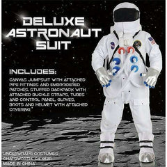 Deluxe White Astronaut Suit Unisex Adult Costume