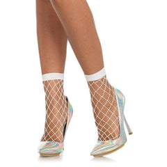 Diamond Fishnet Ankle Socks