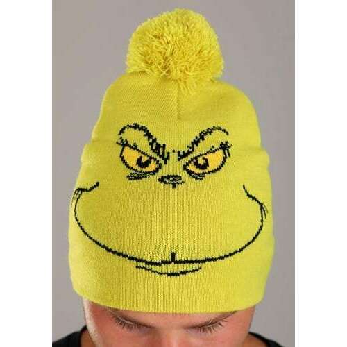 Dr Seuss The Grinch Green Knit Hat