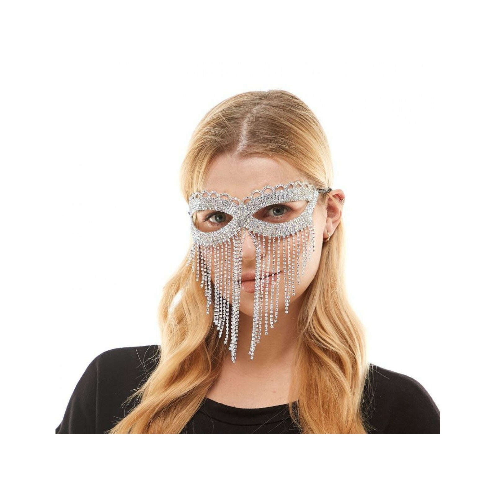 Dripping Rhinestone Masquerade Mask – AbracadabraNYC
