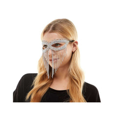 Dripping Rhinestone Masquerade Mask