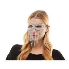 Dripping Rhinestone Masquerade Mask