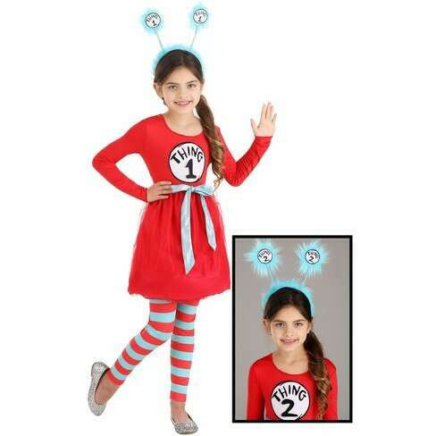 Dr.Seuss Thing 1 & Thing 2 Girls Costume