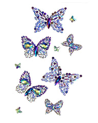 Wicked Wings Blue & Purple Butterfly Body Gems