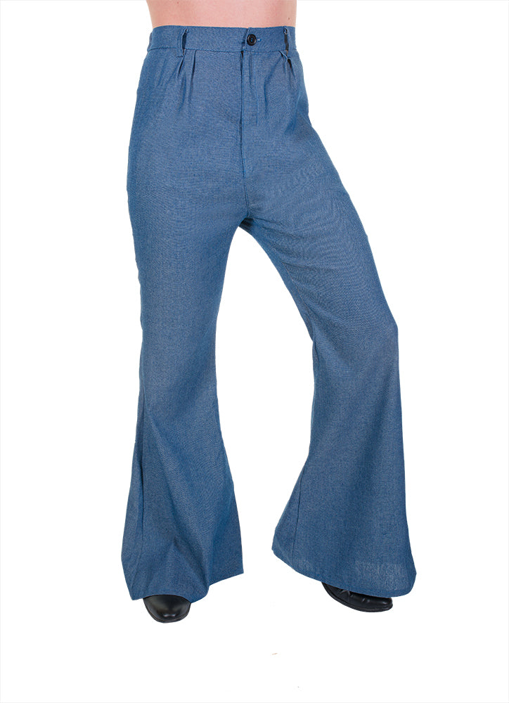 Denim Flares 70's Bellbottom Costume Pants