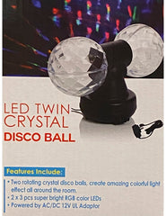 LED Twin Crystal Disco Ball