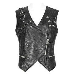 Edgy Grommeted Vegan Leather Vest