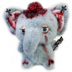 Elephant Doll W/ Exposed Brain - Morgue Collection