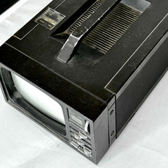 Retro Black Vintage Avanti Portable TV Screen with AM/FM