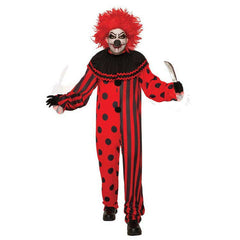 Evil Clown Red and Black STD Adult Costume