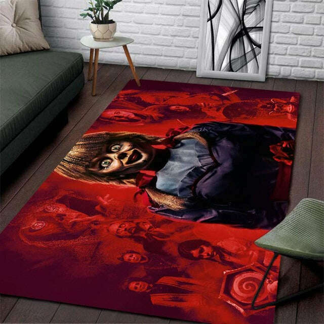 Evil Doll Collage Living Room Rug