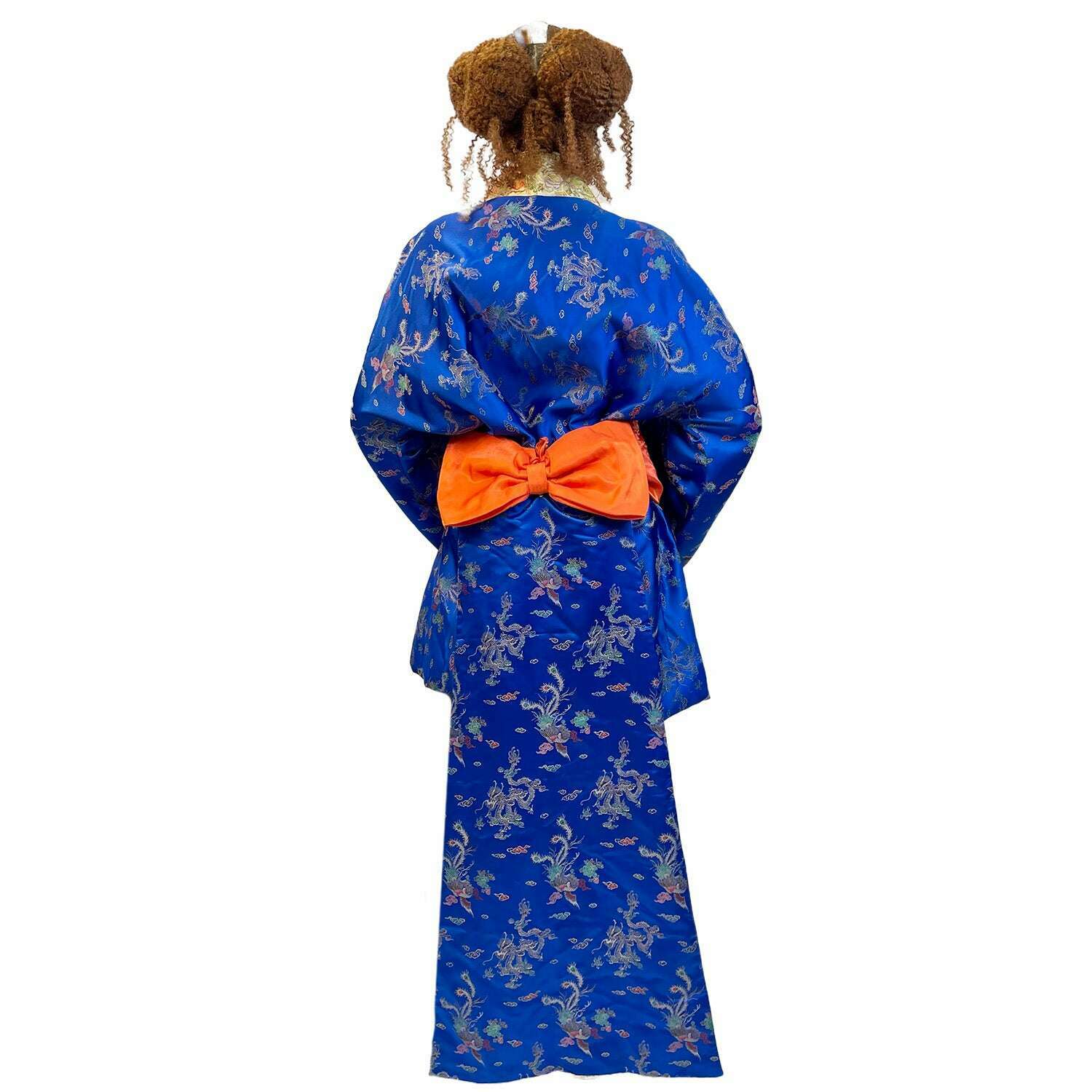 Exclusive Blue Japanese Short Kimono Princess Adult Costume Rent / Standard Exclusive Blue Japanese Short Kimono Princess Adult Costume Rent / Standard