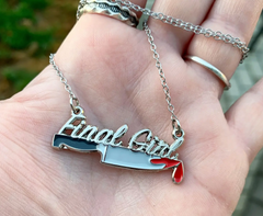 Final Girl Bloody Knife Necklace