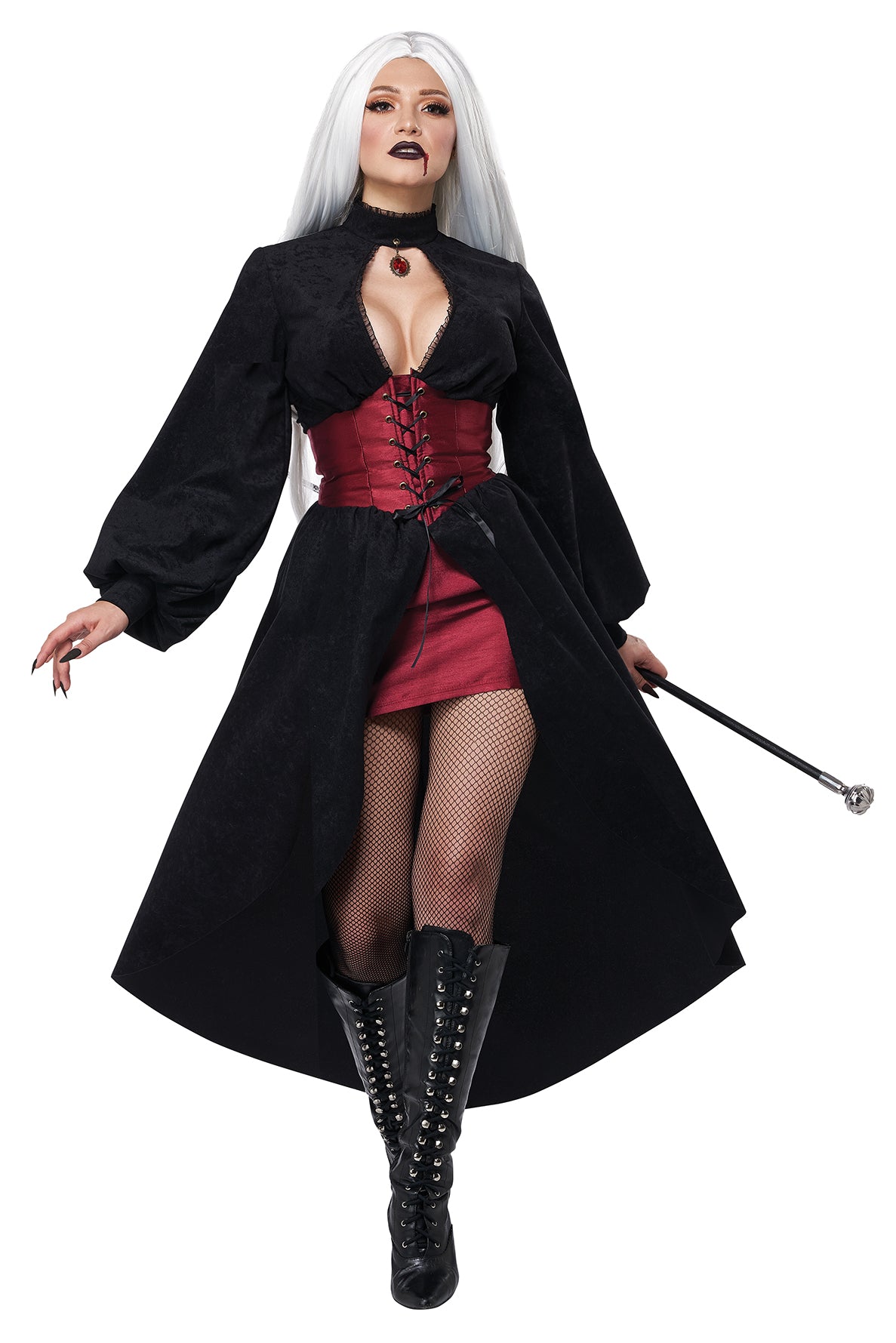 Bitten Bad Vampire Corset Coat Women's Costume