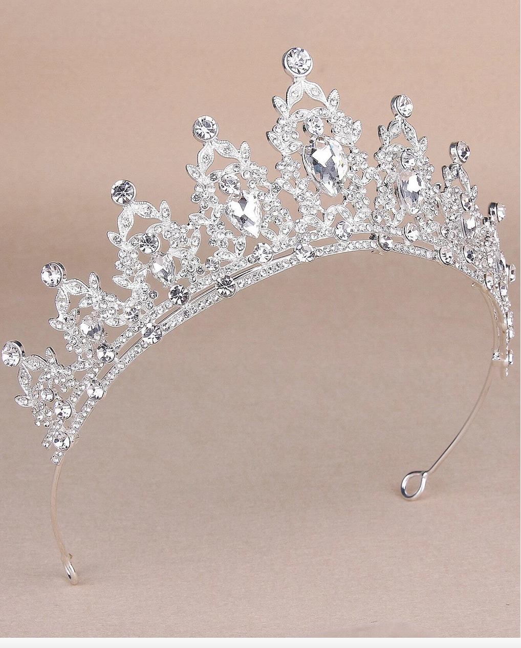 Silver Flowers Crown