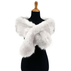 Fabulous Flapper Faux Fur Stole Wrap