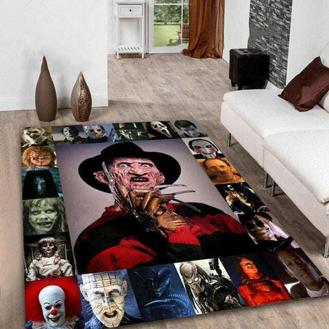 Faces Of Horror Living Room Rug – AbracadabraNYC