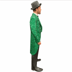 Fantastic Green Sequin Men's Adult Tailcoat