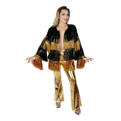 Fantastic Horizontal Black & Gold Tinsel Festival Jacket